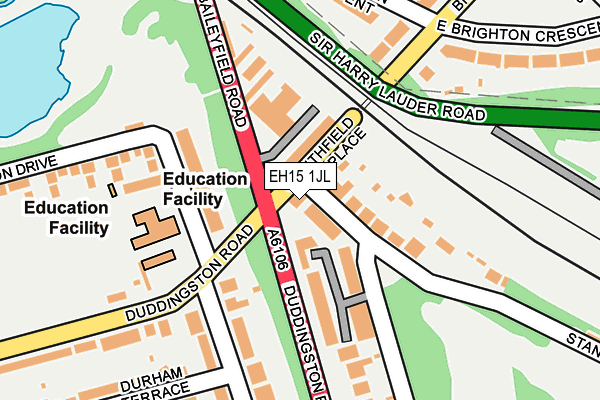 EH15 1JL map - OS OpenMap – Local (Ordnance Survey)