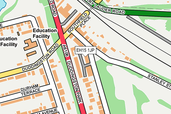 EH15 1JP map - OS OpenMap – Local (Ordnance Survey)