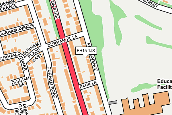 EH15 1JS map - OS OpenMap – Local (Ordnance Survey)