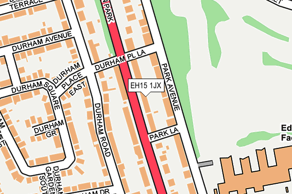 EH15 1JX map - OS OpenMap – Local (Ordnance Survey)