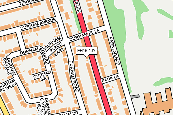 EH15 1JY map - OS OpenMap – Local (Ordnance Survey)