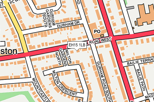 EH15 1LB map - OS OpenMap – Local (Ordnance Survey)