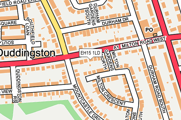 EH15 1LD map - OS OpenMap – Local (Ordnance Survey)