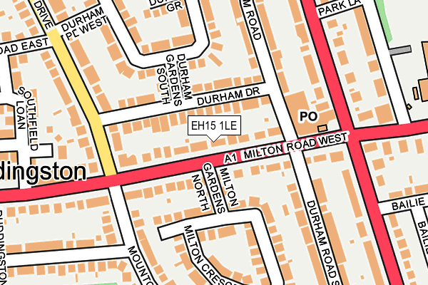 EH15 1LE map - OS OpenMap – Local (Ordnance Survey)