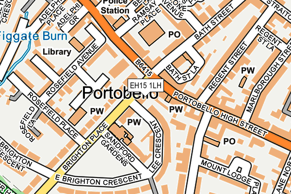 EH15 1LH map - OS OpenMap – Local (Ordnance Survey)