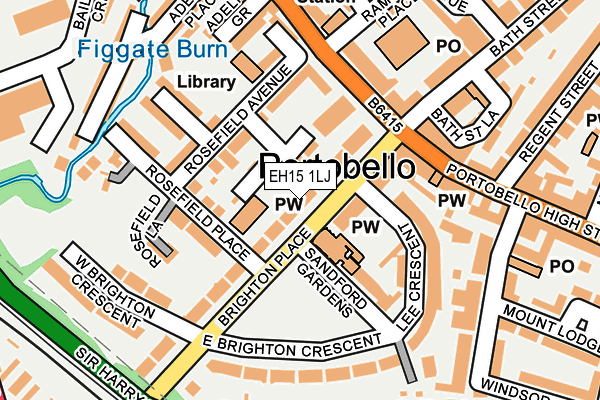 EH15 1LJ map - OS OpenMap – Local (Ordnance Survey)