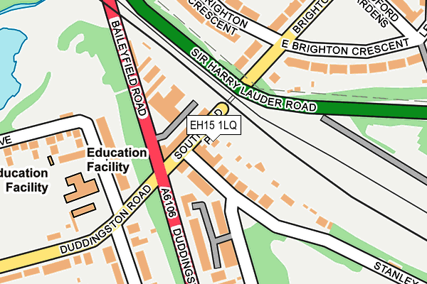 EH15 1LQ map - OS OpenMap – Local (Ordnance Survey)