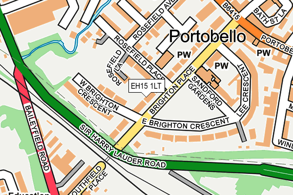 EH15 1LT map - OS OpenMap – Local (Ordnance Survey)