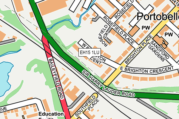 EH15 1LU map - OS OpenMap – Local (Ordnance Survey)