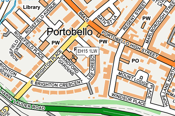 EH15 1LW map - OS OpenMap – Local (Ordnance Survey)