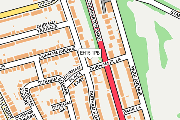 EH15 1PB map - OS OpenMap – Local (Ordnance Survey)