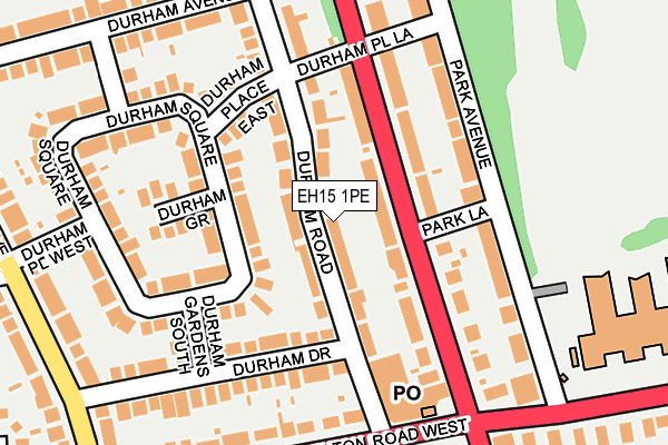 EH15 1PE map - OS OpenMap – Local (Ordnance Survey)