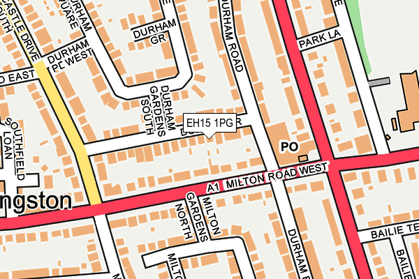 EH15 1PG map - OS OpenMap – Local (Ordnance Survey)