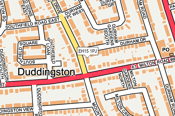 EH15 1PJ map - OS OpenMap – Local (Ordnance Survey)