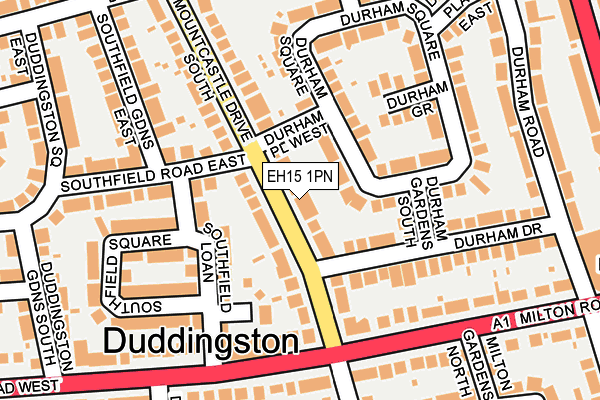 EH15 1PN map - OS OpenMap – Local (Ordnance Survey)