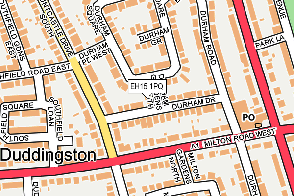 EH15 1PQ map - OS OpenMap – Local (Ordnance Survey)