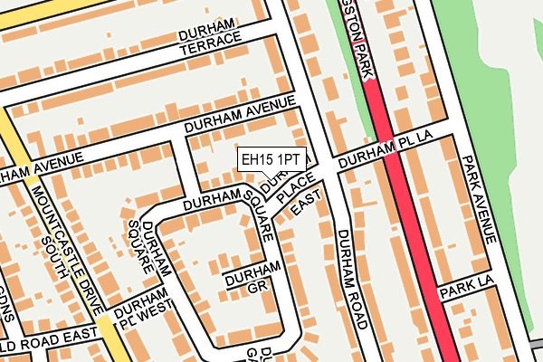 EH15 1PT map - OS OpenMap – Local (Ordnance Survey)