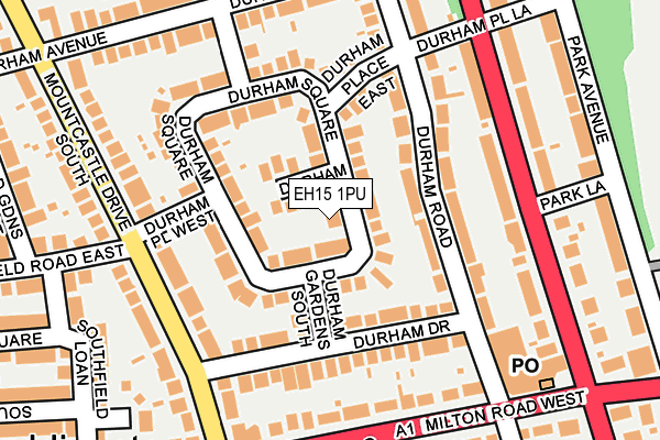 EH15 1PU map - OS OpenMap – Local (Ordnance Survey)