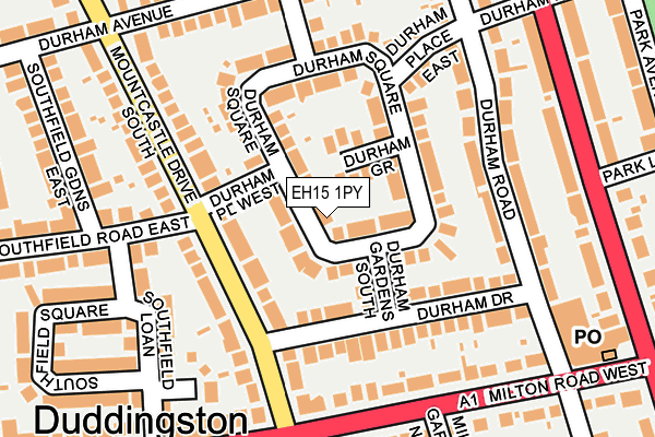 EH15 1PY map - OS OpenMap – Local (Ordnance Survey)