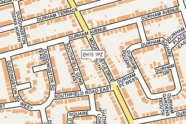 EH15 1PZ map - OS OpenMap – Local (Ordnance Survey)