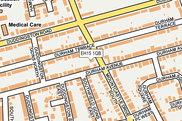 EH15 1QB map - OS OpenMap – Local (Ordnance Survey)