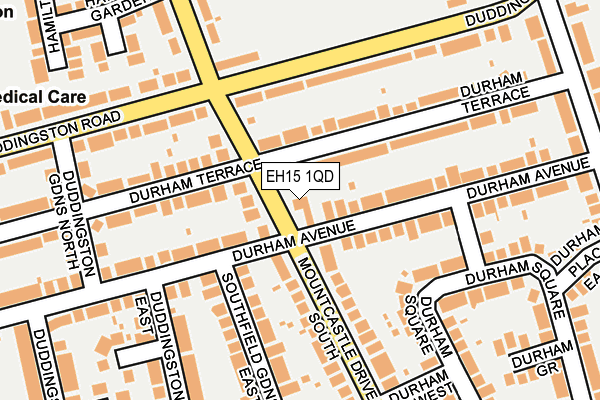 EH15 1QD map - OS OpenMap – Local (Ordnance Survey)