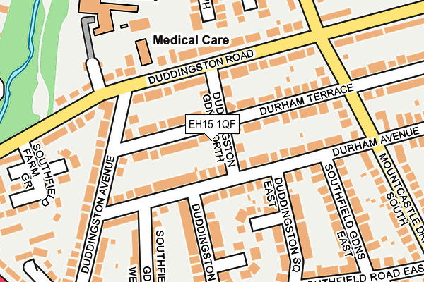 EH15 1QF map - OS OpenMap – Local (Ordnance Survey)