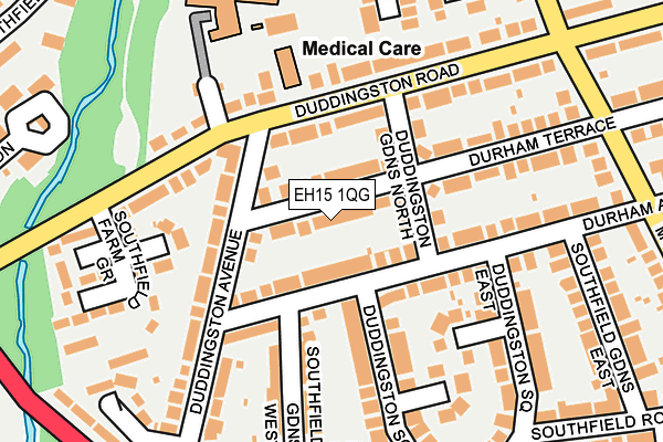 EH15 1QG map - OS OpenMap – Local (Ordnance Survey)