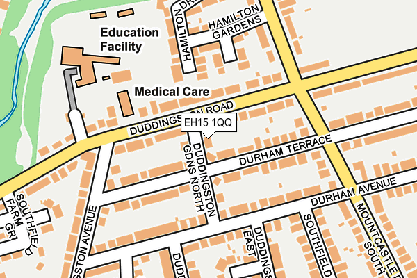 EH15 1QQ map - OS OpenMap – Local (Ordnance Survey)