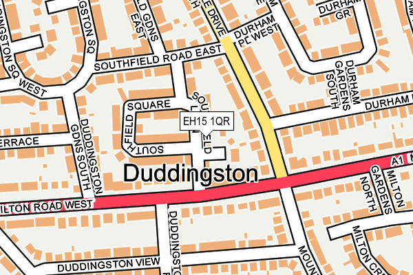 EH15 1QR map - OS OpenMap – Local (Ordnance Survey)