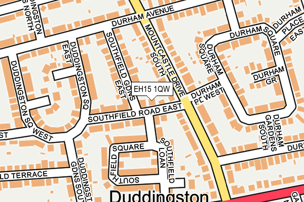 EH15 1QW map - OS OpenMap – Local (Ordnance Survey)