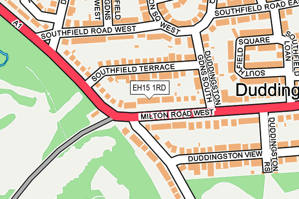 EH15 1RD map - OS OpenMap – Local (Ordnance Survey)