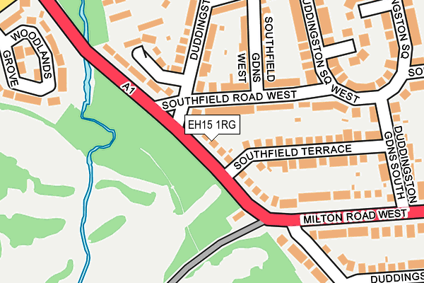 EH15 1RG map - OS OpenMap – Local (Ordnance Survey)