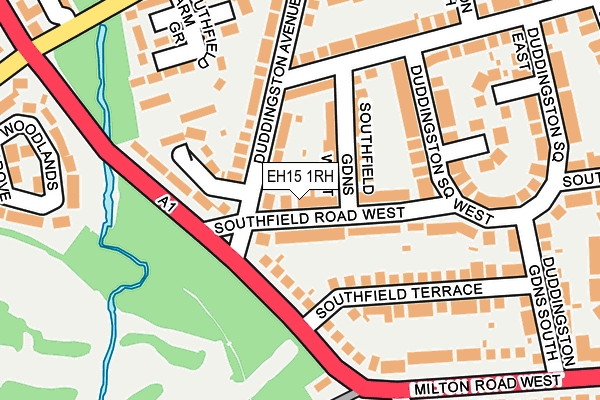 EH15 1RH map - OS OpenMap – Local (Ordnance Survey)