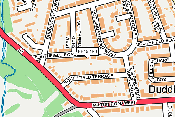 EH15 1RJ map - OS OpenMap – Local (Ordnance Survey)