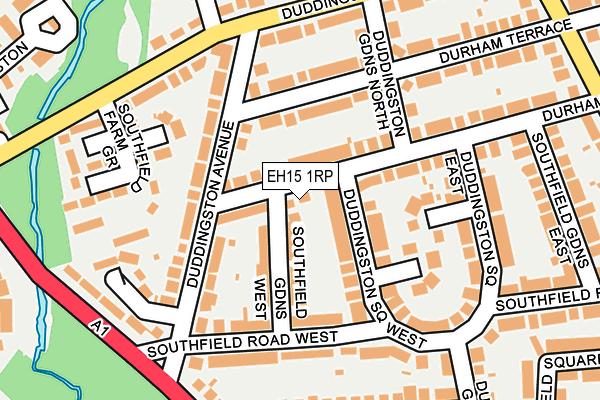 EH15 1RP map - OS OpenMap – Local (Ordnance Survey)