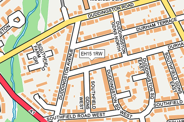 EH15 1RW map - OS OpenMap – Local (Ordnance Survey)