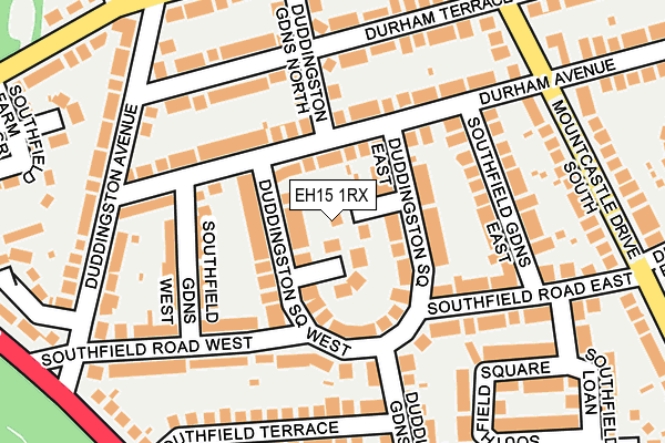 EH15 1RX map - OS OpenMap – Local (Ordnance Survey)