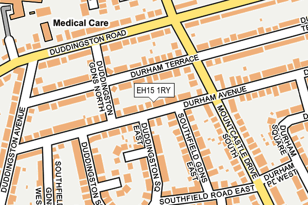 EH15 1RY map - OS OpenMap – Local (Ordnance Survey)