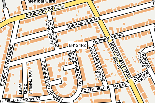 EH15 1RZ map - OS OpenMap – Local (Ordnance Survey)