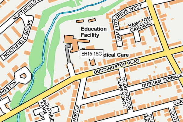 EH15 1SG map - OS OpenMap – Local (Ordnance Survey)