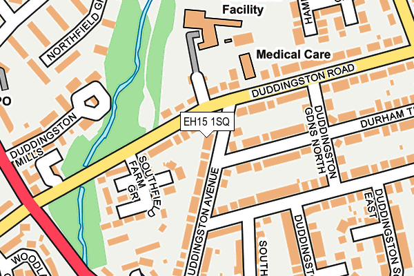 EH15 1SQ map - OS OpenMap – Local (Ordnance Survey)