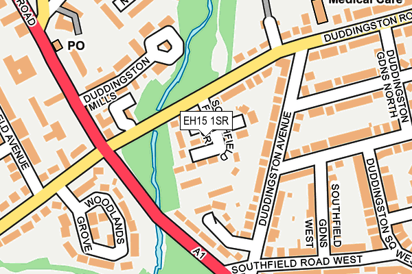 EH15 1SR map - OS OpenMap – Local (Ordnance Survey)