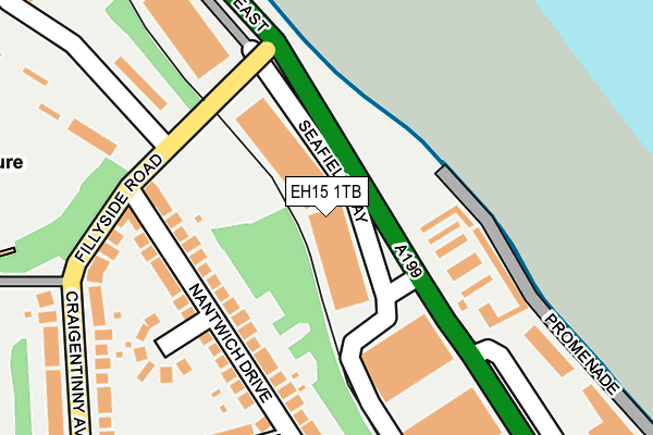EH15 1TB map - OS OpenMap – Local (Ordnance Survey)