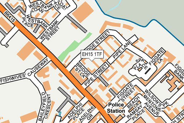 EH15 1TF map - OS OpenMap – Local (Ordnance Survey)