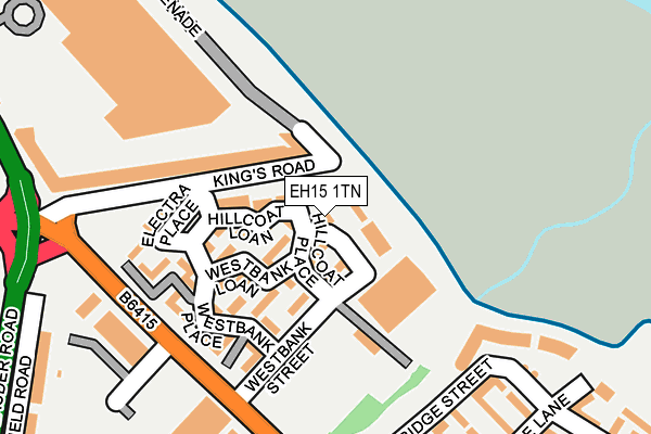 EH15 1TN map - OS OpenMap – Local (Ordnance Survey)