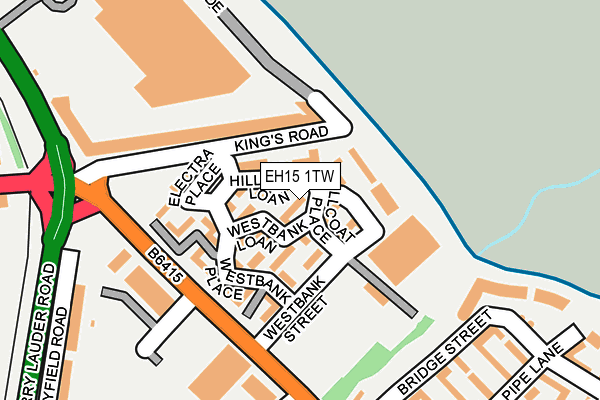 EH15 1TW map - OS OpenMap – Local (Ordnance Survey)