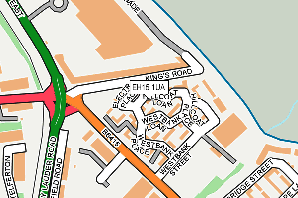 EH15 1UA map - OS OpenMap – Local (Ordnance Survey)