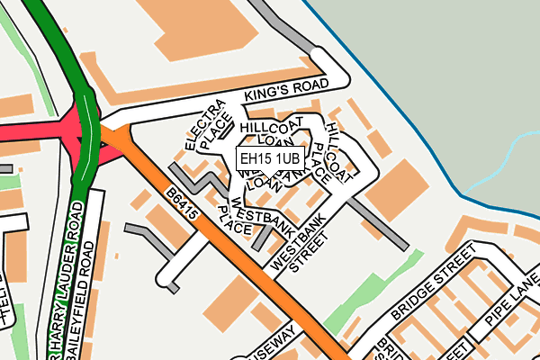 EH15 1UB map - OS OpenMap – Local (Ordnance Survey)