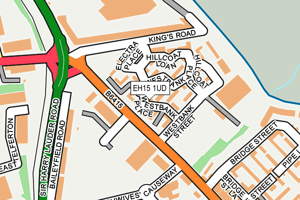 EH15 1UD map - OS OpenMap – Local (Ordnance Survey)